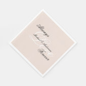 Peach Blush Love Altijd Trouwen Servet (Hoek)