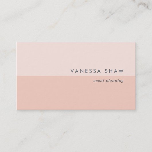 Peach Blush | Modern Colorblock Visitekaartje (Voorkant)