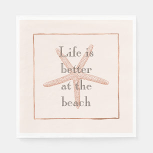 Peach Blush Oranje Strand Zeester Servet