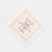 Peach Blush Oranje Strand Zeester Servet (Hoek)