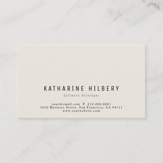 Peach Blush Pink Black 01 Pattern Visitekaartje (Achterkant)