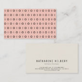 Peach Blush Pink Black 01 Pattern Visitekaartje (Voorkant / Achterkant)