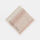 Peach Blush Roos Gold Glitter leopard Print Servet (Hoek)