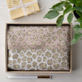 Peach Blush Roos Gold Glitter leopard Print Tissuepapier (Geschenk)