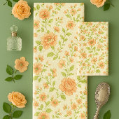 Peach Blush  Rose Floral   Bad Handdoek