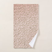 Peach Blush roze glitter Gold leopard print     Bad Handdoek (Handdoek)