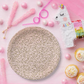 Peach Blush roze glitter Gold leopard print        Papieren Bordje (Feest)