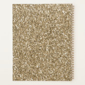 Peach Blush roze glitter Gold leopard print    Planner (Achterkant)