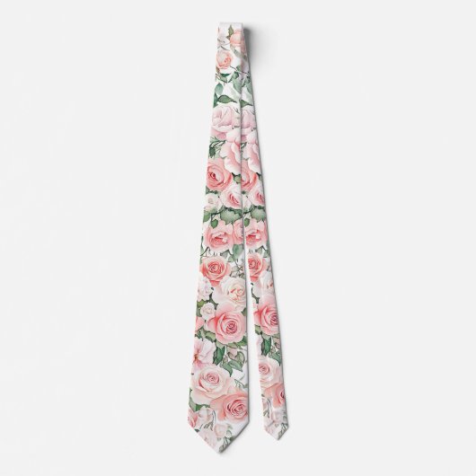 Peach Blush Rozen Stropdas (Voorkant)