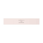 Peach Blush Script Wedding Uitnodigingen Wikkel (Vlak)