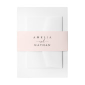 Peach Blush Script Wedding Uitnodigingen Wikkel (Voorkant Voorbeeld)