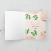 Peach Blush Waterverf Bloemen Dank u (Binnen)