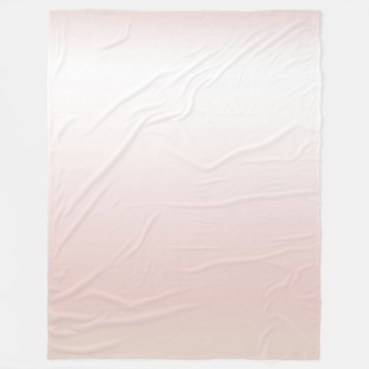 Peach Blush White Fleece Deken (Voorkant)