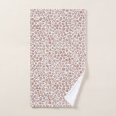 Peach Blush White leopard Print Glitter Bad Handdoek (Handdoek)