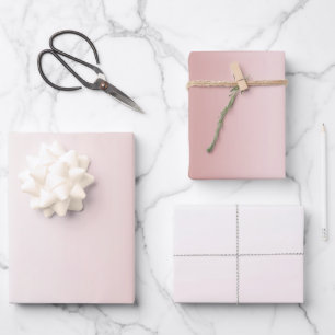 Peach Blush White Wedding Inpakpapier Vel