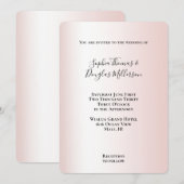 Peach Blush White Wedding Kaart (Voorkant / Achterkant)