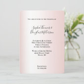 Peach Blush White Wedding Kaart (Staand voorkant)