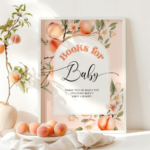 Peach boeken voor baby. Fruitboeken voor baby Poster