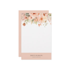Peach Boho Floral Briefpapier