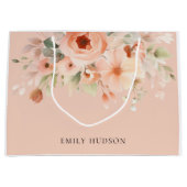 Peach Boho Floral Groot Cadeauzakje (Voorkant)