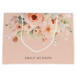 Peach Boho Floral Groot Cadeauzakje