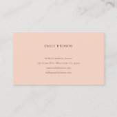 Peach Boho Floral Visitekaartje (Achterkant)