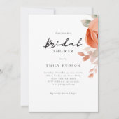 Peach Boho Floral Vrijgezellenfeest Kaart (Voorkant)