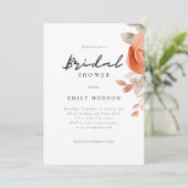 Peach Boho Floral Vrijgezellenfeest Kaart (Staand voorkant)