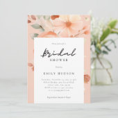Peach Boho Floral Vrijgezellenfeest Kaart (Staand voorkant)