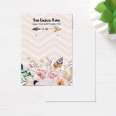 Peach boho Flowers Arrow Earning Display Cards Visitekaartje (Bureau)