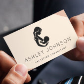 Peach Boho Lactation Consultant: moeder Silhouette Visitekaartje