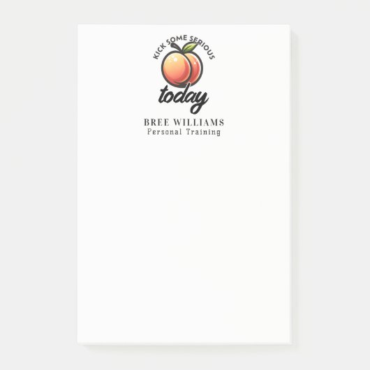 Peach Booty Kick vandaag serieus kont Motivatie Post-it® Notes (Voorkant)