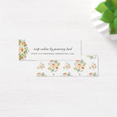 Peach Botanical Wedding Website RSVP Mini Visitekaartjes (Bureau)