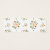 Peach Botanical Wedding Website RSVP Mini Visitekaartjes (Achterkant)