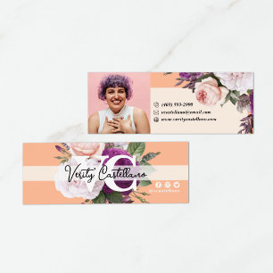 Peach Boutique  Rozen Floral Persoonlijke Foto Mini Visitekaartje