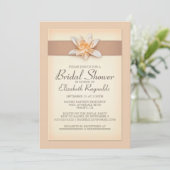 Peach Bridal Shower-uitnodigingen Kaart (Staand voorkant)