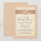 Peach Bridal Shower-uitnodigingen Kaart (Voorkant / Achterkant)