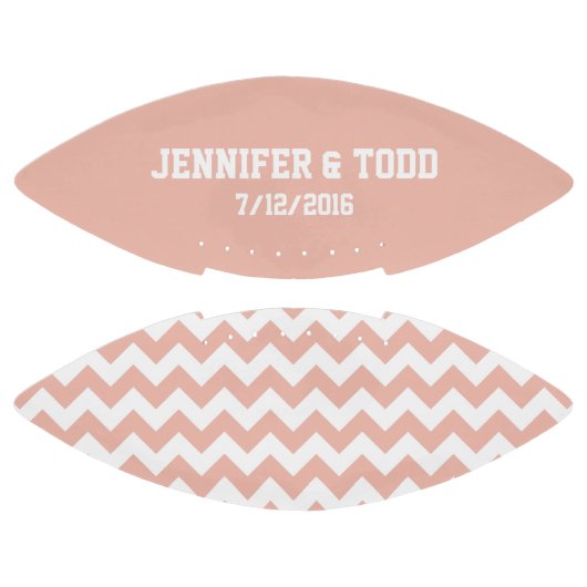 Peach Bride en Grooms Custom Football (Panelen)