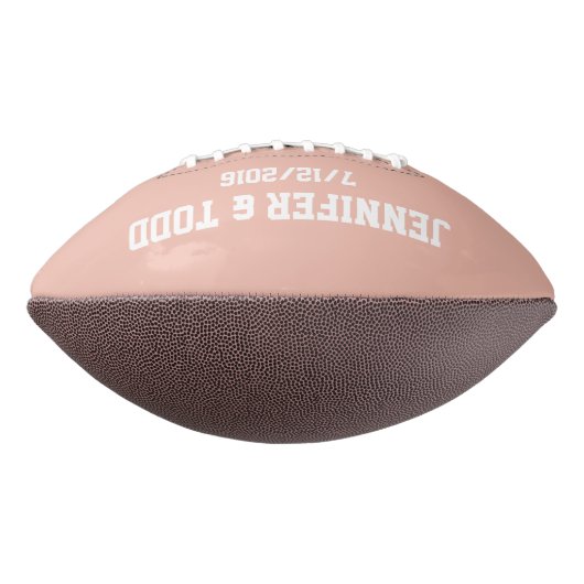 Peach Bride en Grooms Custom Football (Gedraaid 90)