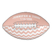 Peach Bride en Grooms Custom Football (Voorkant)