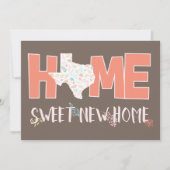 Peach & Brown Home, Sweet New Home - Texas Aankondiging (Voorkant)