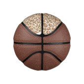 Peach Brown Leopard Print Basketbal (Rechts)