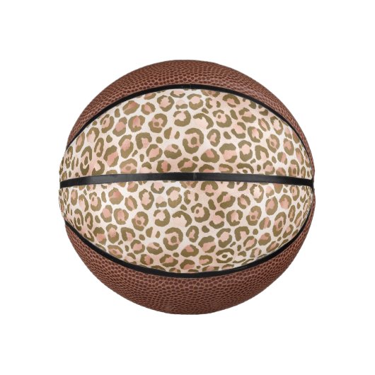 Peach Brown Leopard Print Basketbal (Voorkant)