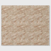  Peach Brown Leopard Print Cadeaupapier (Vlak)