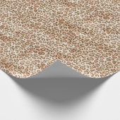  Peach Brown Leopard Print Cadeaupapier (Hoek)