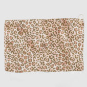  Peach Brown Leopard Print Golfhanddoek (Horizontaal)