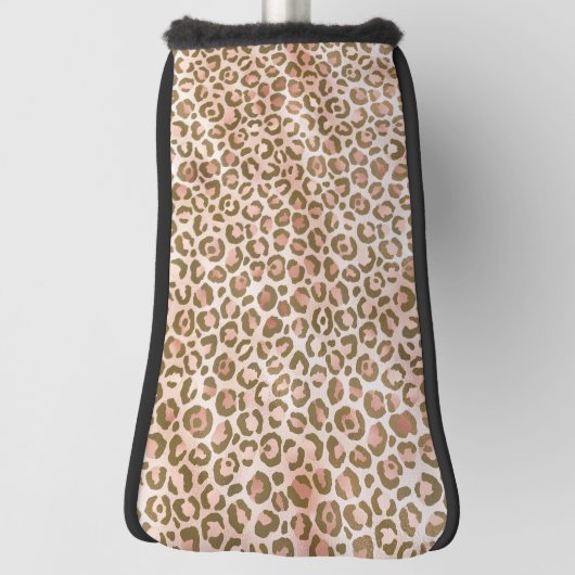 Peach Brown Leopard Print Golfheadcover (Draai 90)