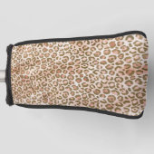 Peach Brown Leopard Print Golfheadcover (Voorkant)