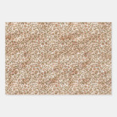 Peach Brown Leopard Print Inpakpapier Vel (Voorkant 2)
