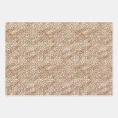 Peach Brown Leopard Print Inpakpapier Vel (Voorkant)